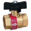 Zawór kulowy CALEFFI BALLSTOP 1/2", z wbudowanym zaworem zwrotnym 327400