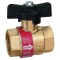 Zawór kulowy CALEFFI BALLSTOP 1/2", z wbudowanym zaworem zwrotnym 327400