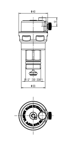 Odpowietrznik automatyczny CALEFFI ROBOCAL 3/8" GZ, z zaworem stopowym 502533