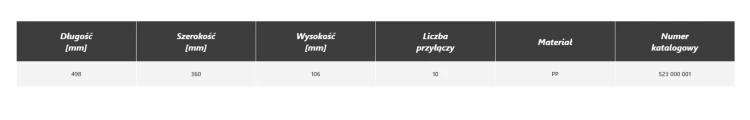 Skrzynka rozdzielcza HEATPEX ARIA 10x75 523000001