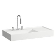 Umywalka KARTELL by LAUFEN 90x46cm, prawa, z otworem, bez przelewu, biała H8103380001111