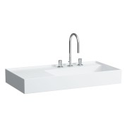 Umywalka KARTELL by LAUFEN 90x46cm, z otworem, bez przelewu, biała H8183390001111