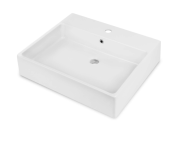 Umywalka nablatowa DEANTE TEMISTO 60x50cm, z otworem, biała CDT 6U6S 