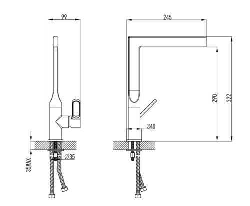 Bateria kuchenna F-DESIGN ZAFIRRO różowe złoto/czarny FD1-ZFR-4-25