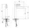 Bateria umywalkowa F-DESIGN ZAFIRRO z korkiem click-clack, różowe złoto/czarny FD1-ZFR-2L-25