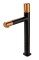 Bateria umywalkowa F-DESIGN ARDESIA z korkiem click-clack, różowe złoto/czarny FD1-ARD-2L-25