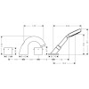 Bateria wannowa AXOR STARCK 4 otworowa, el.zew., wylewka 140mm, chrom 10444000