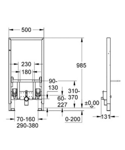 Stelaż-podtynkowy-GROHE-Rapid-SL-do-bidetu-bez-wsporników-H=100-cm-38545000