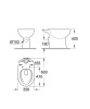 Miska kompaktowa GROHE BAU CERAMIC Uniwersalna, bez kołnierza, biały 39349000