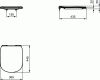 Deska WC IDEAL STANDARD TESI THIN wolnoopadajaca, biała T352701