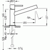 Bateria umywalkowa TRES MAX fi 37mm, uchwyt z patyczkiem, wylewka 181mm, chrom 06220301