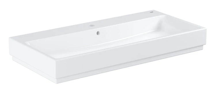 Umywalka ścienna GROHE CUBE CERAMIC 101x49cm. z Otworem, z Przelewem, Biały Pure Guard - 3938600H