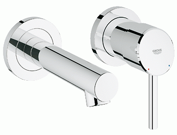 Bateria umywalkowa GROHE CONCETTO NEW ścienna, el. zewnętrzny, chrom 19575001