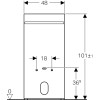Moduł sanitarny do bidetu GEBERIT MONOLITH natynkowy H101 szkło białe / aluminium 131.030.SI.5