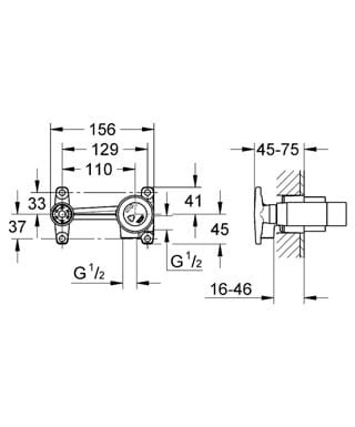 Element podtynkowy GROHE do baterii umywalkowych 33769000