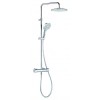 Komplet prysznicowy KLUDI FRESHLINE Dual Shower z termostatem, głowica 25cm, słuchawka 3S, wąż silver 160, chrom 6709205-00