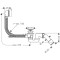 Syfon wannowy HANSGROHE FLEXAPLUS S elastyczny, automatyczny, z wyposażeniem, chrom 58150000