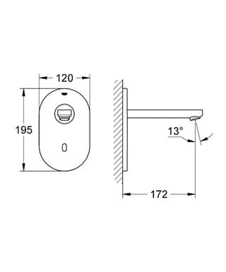 Bateria umywalkowa GROHE EUROSMART COSMOPOLITAN E elektroniczna, 230V, z mieszaczem, stal 36335SD0