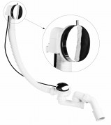 Syfon wannowy MCALPINE SLIM automatyczny, z korkiem, chrom MP31SSF-CBR