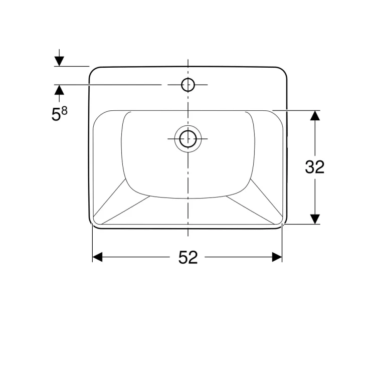 Umywalka półblatowa KOŁO VARIFORM 55x45cm prostokątna, biała 500.681.01.6
