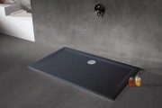Brodzik prostokątny SANPLAST SPACE MINERAL B-M/SPACE 80x180, z syfonem, szary łupek 645-290-0410-51-000
