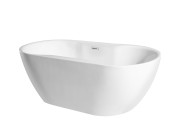 Wanna wolnostojąca BESCO NAVIA 160x80cm, z syfonem, biała WAS-160-N