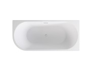 Wanna wolnostojąca BESCO ZOYA 170x80cm, przyścienna, prawa, z syfonem, biała WAS-170-ZP