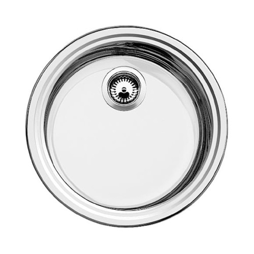 Zlewozmywak stalowy BLANCO RONDOSOL ⌀46 cm, bez korka aut., stal szczotkowana 513306