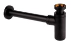 Półsyfon umywalkowy McALPINE butelkowy, czarny 120 BLACK