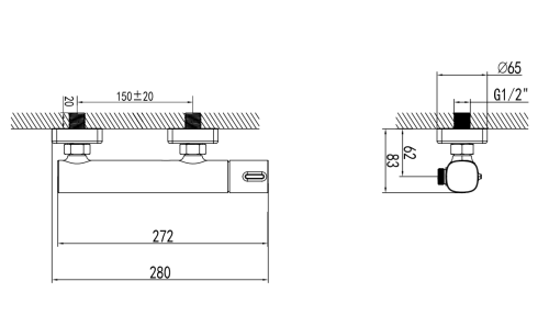Bateria prysznicowa F-DESIGN MEANDRO chrom FD1-MDR-7-11