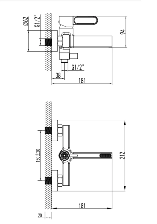 Bateria wannowa F-DESIGN ZAFFIRO różowe złoto/czarny FD1-ZFR-1-25