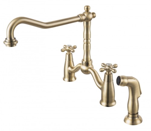 Bateria kuchenna F-DESGIN LACRIMA 3-otworowa, stary brąz FD1-LRA-8-66