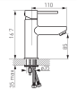 Bateria umywalkowa F-DESIGN FLUSSO z korkiem click-clack, chrom FD1-FLS-2-11