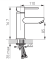 Bateria umywalkowa F-DESIGN FLUSSO z korkiem click-clack, chrom FD1-FLS-2-11