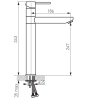 Bateria umywalkowa F-DESIGN FLUSSO z korkiem click-clack, chrom FD1-FLS-2L-11