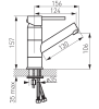Bateria umywalkowa F-DESIGN FLUSSO z korkiem click-clack, chrom FD1-FLS-2A-11