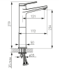 Bateria umywalkowa F-DESIGN SEPPIA z korkiem click-clack, czarna FD1-SPA-2L-22