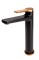 Bateria umywalkowa F-DESIGN SEPPIA z korkiem click-clack, różowe złoto/czarny FD1-SPA-2L-25