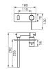 Bateria umywalkowa F-DESIGN ZAFFIRO podtynkowa, różowe złoto/czarny FD1-ZFR-3PA-25