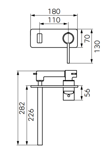 Bateria umywalkowa F-DESIGN ZAFFIRO podtynkowa, różowe złoto/czarny FD1-ZFR-3PA-25