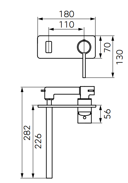 Bateria umywalkowa F-DESIGN ZAFFIRO podtynkowa, różowe złoto/czarny FD1-ZFR-3PA-25