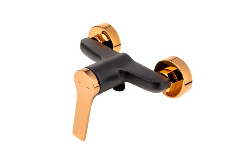 Bateria prysznicowa F-DESIGN SEPPIA różowe złoto/czarny FD1-SPA-7-25