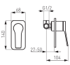 Bateria prysznicowa F-DESIGN SEPPIA podtynkowa, chrom FD1-SPA-7PA-11
