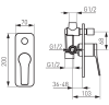 Bateria prysznicowa F-DESIGN SEPPIA podtynkowa, chrom FD1-SPA-7P-11