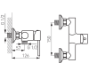 Bateria prysznicowa F-DESIGN FLUSSO chrom FD1-FLS-7-11