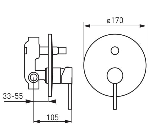 Bateria prysznicowa F-DESIGN FLUSSO podtynkowa, chrom FD1-FLS-7P-11