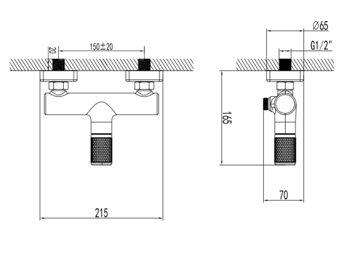 Bateria prysznicowa F-DESIGN ARDESIA różowe złoto/czarny FD1-ARD-7-25