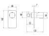 Bateria prysznicowa F-DESIGN MEANDRO podtynkowa, chrom FD1-MDR-7PA-11