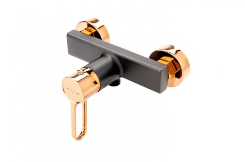 Bateria prysznicowa F-DESIGN ZAFFIRO różowe złoto/czarny FD1-ZFR-7-25