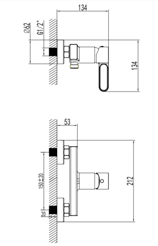 Bateria prysznicowa F-DESIGN ZAFFIRO różowe złoto/czarny FD1-ZFR-7-25